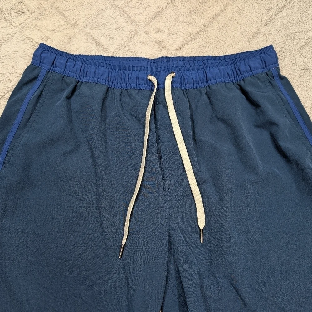 Fair Harbor Shorts Mens XXL Blue Navy Anchor Lined Hybrid Swim Trunks Casual